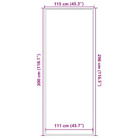 Produktbild för Dörrmatta svart 115x300 cm