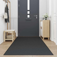 Produktbild för Dörrmatta svart 115x500 cm
