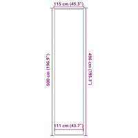 Produktbild för Dörrmatta svart 115x500 cm