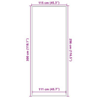 Produktbild för Dörrmatta blå 115x300 cm