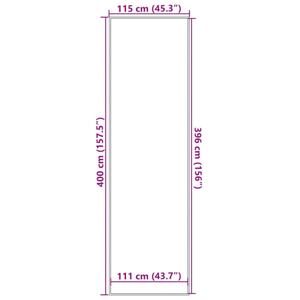 Produktbild för Dörrmatta blå 115x400 cm