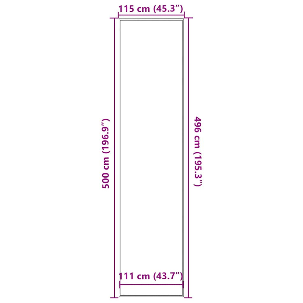 Produktbild för Dörrmatta blå 115x500 cm