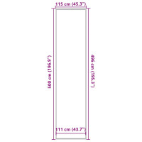 Produktbild för Dörrmatta blå 115x500 cm