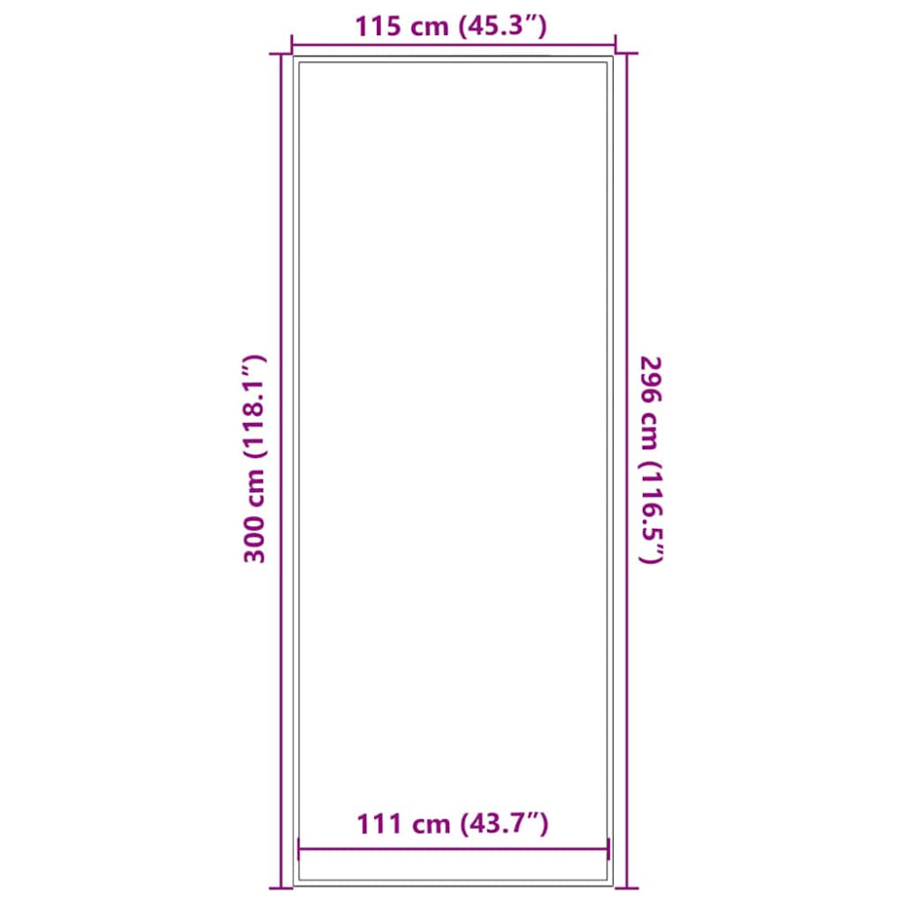 Produktbild för Dörrmatta brun 115x300 cm