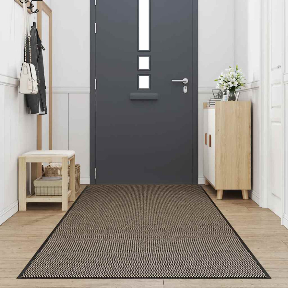 Produktbild för Dörrmatta brun 115x500 cm