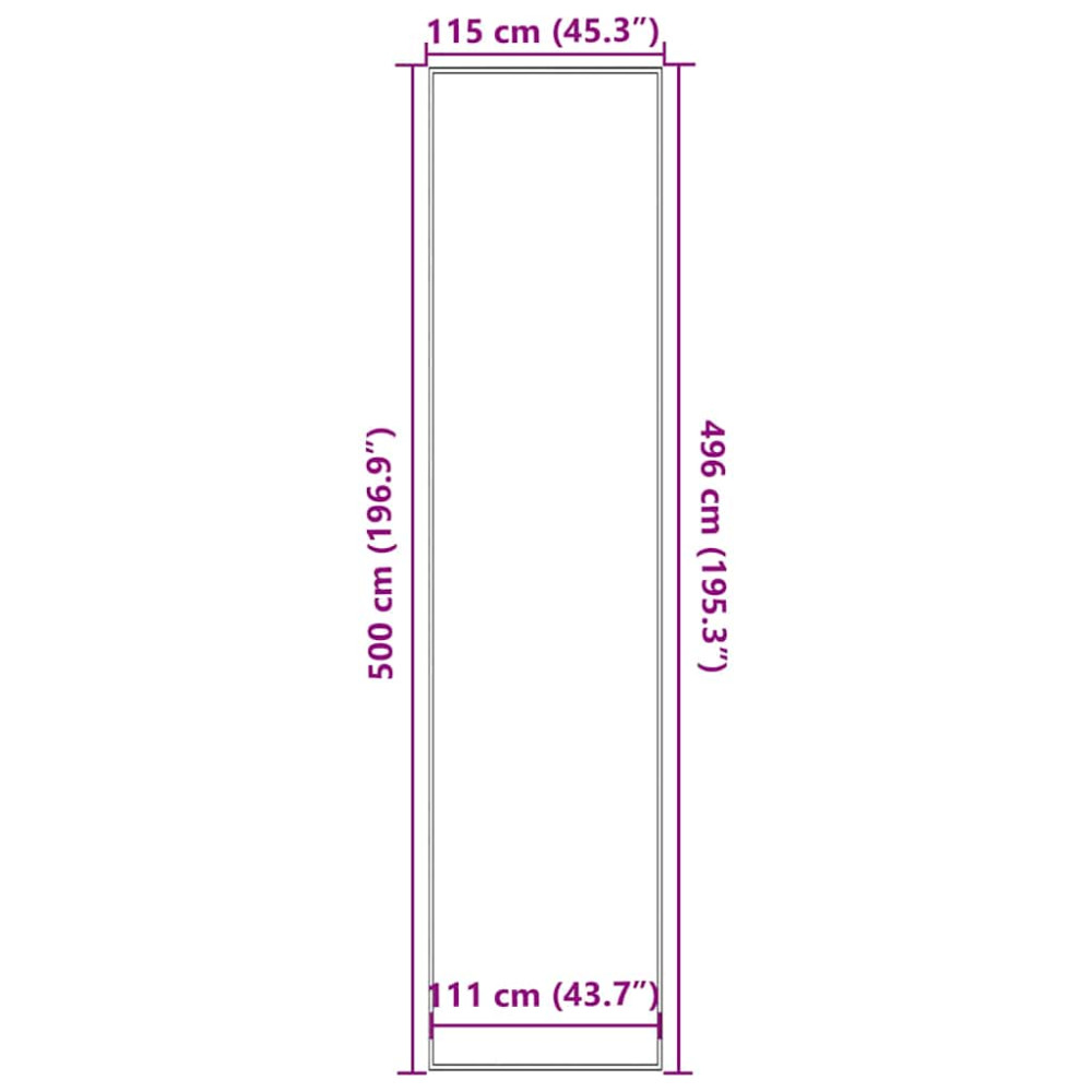 Produktbild för Dörrmatta brun 115x500 cm