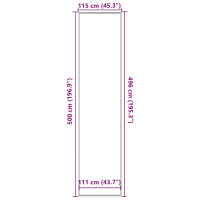Produktbild för Dörrmatta brun 115x500 cm