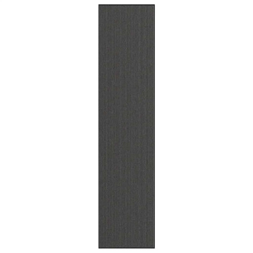 vidaXL Dörrmatta rand svart och grå 115x500 cm