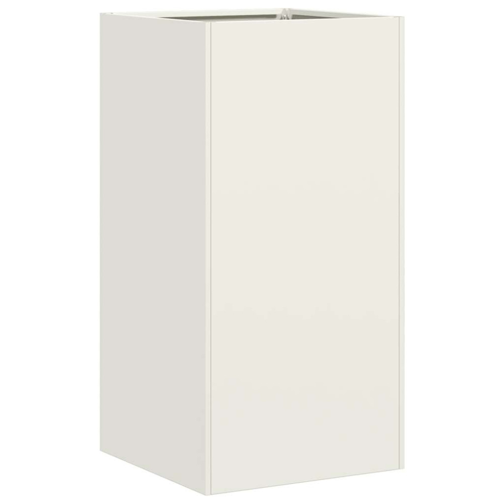 Produktbild för Odlingslåda vit 40x40x80 cm kallvalsat stål