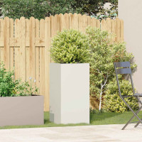 Produktbild för Odlingslåda vit 40x40x80 cm kallvalsat stål