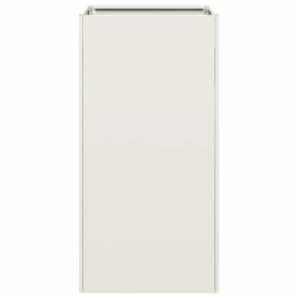 Produktbild för Odlingslåda vit 40x40x80 cm kallvalsat stål
