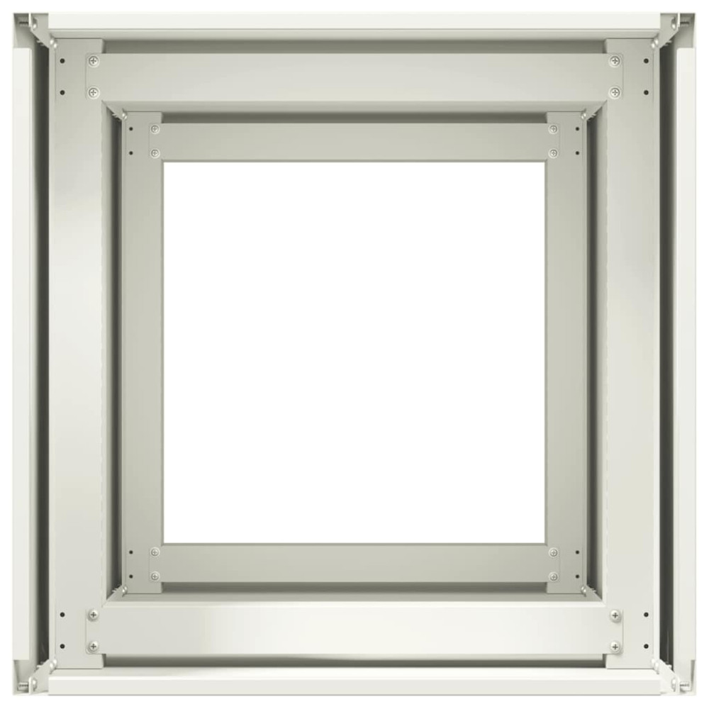 Produktbild för Odlingslåda vit 40x40x80 cm kallvalsat stål
