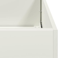 Produktbild för Odlingslåda vit 40x40x80 cm kallvalsat stål