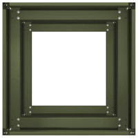 Produktbild för Odlingslåda olivgrön 40x40x80 cm kallvalsat stål