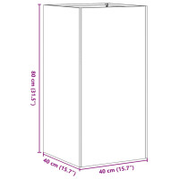 Produktbild för Planteringskärl rostig 40x40x80 cm väderbeständigt stål