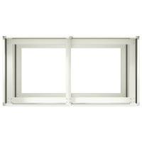 Produktbild för Planteringskärl vit 80x40x80 cm kallvalsat stål