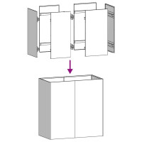Produktbild för Planteringskärl vit 80x40x80 cm kallvalsat stål