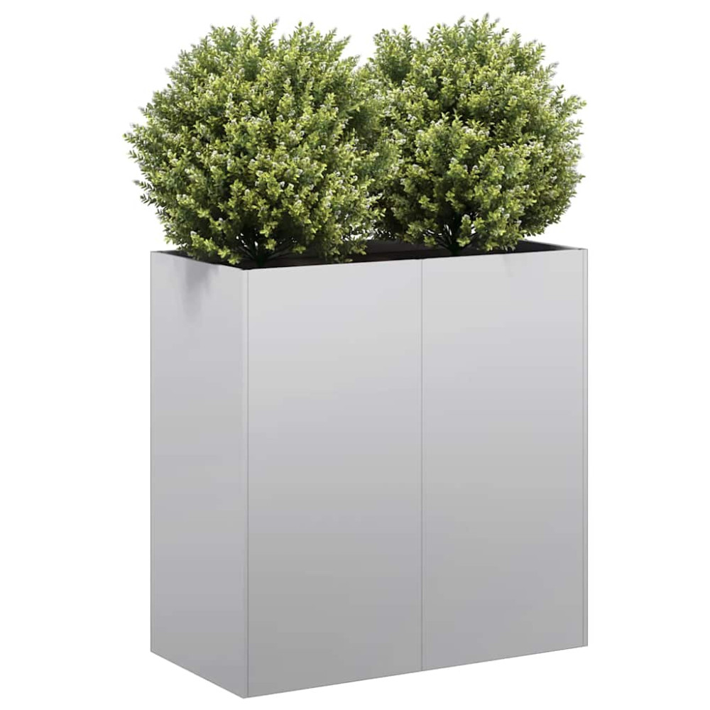 Produktbild för Planteringskärl 80x40x80 cm galvaniserat stål