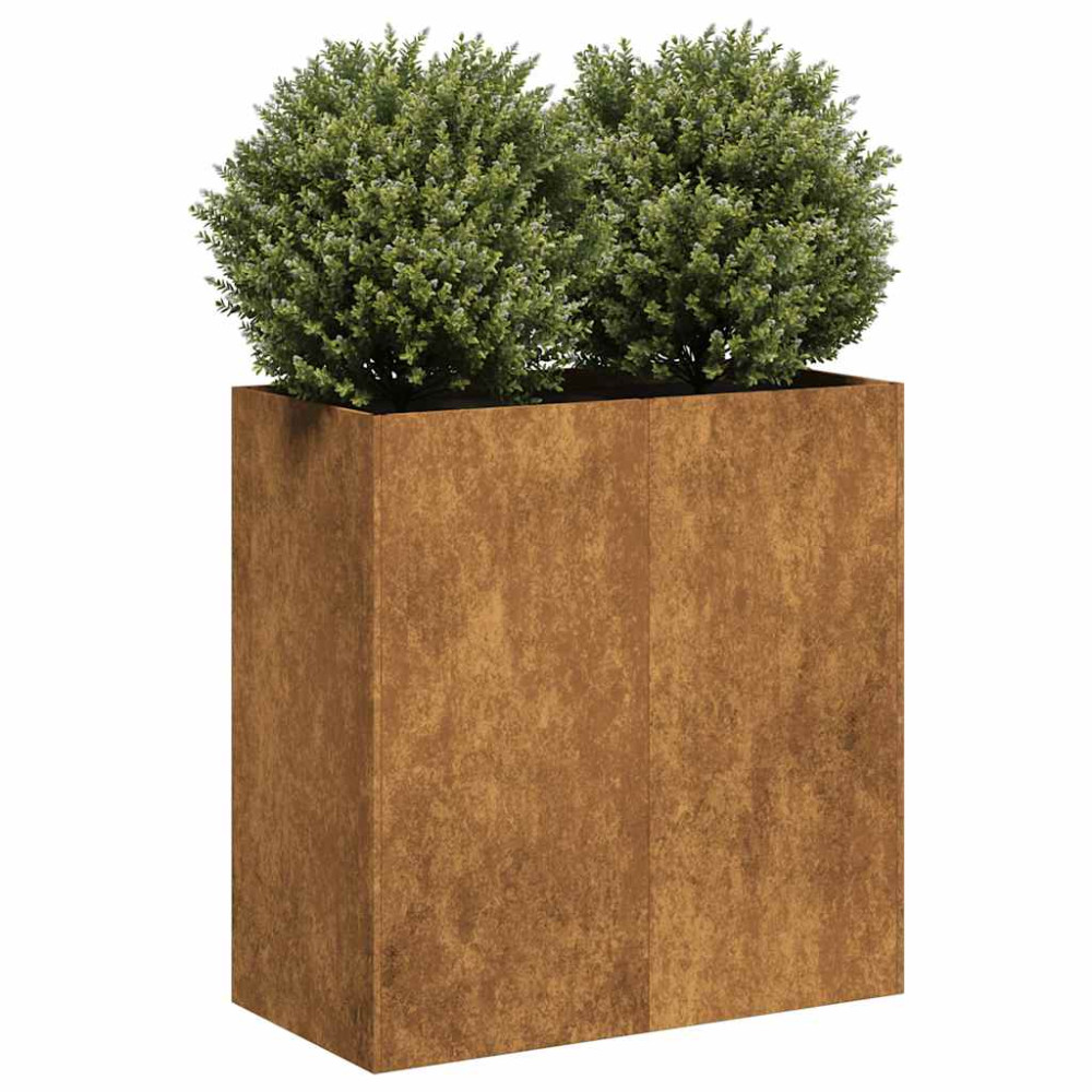 Produktbild för Planteringskärl rostig 80x40x80 cm väderbeständigt stål