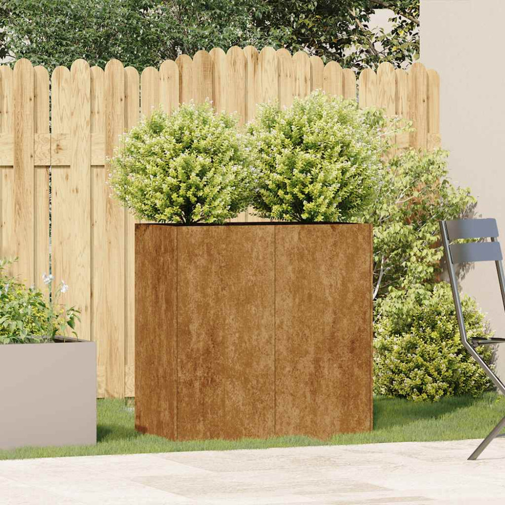 Produktbild för Planteringskärl rostig 80x40x80 cm väderbeständigt stål