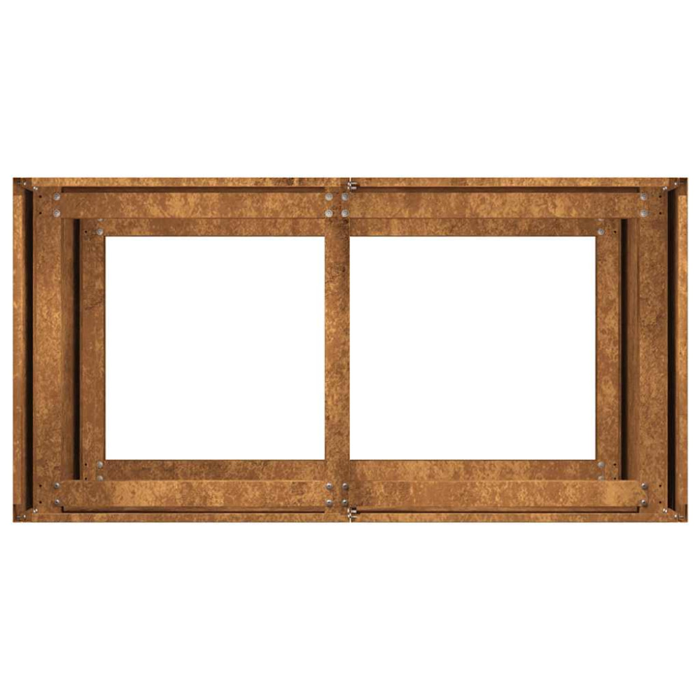 Produktbild för Planteringskärl rostig 80x40x80 cm väderbeständigt stål