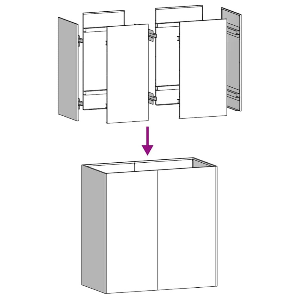 Produktbild för Planteringskärl rostig 80x40x80 cm väderbeständigt stål
