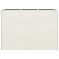 Produktbild för Planteringskärl vit 120x40x80 cm kallvalsat stål