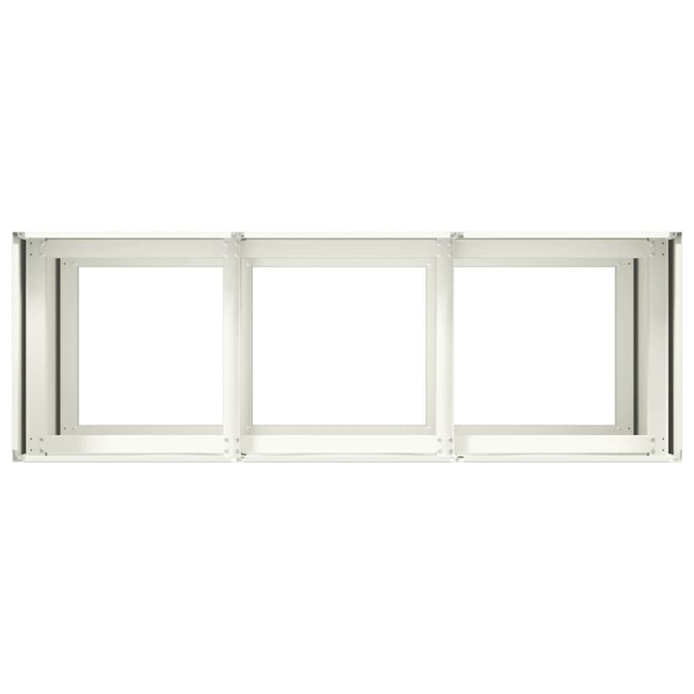 Produktbild för Planteringskärl vit 120x40x80 cm kallvalsat stål