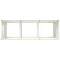 Produktbild för Planteringskärl vit 120x40x80 cm kallvalsat stål