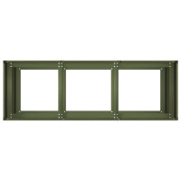 Produktbild för Planteringskärl olivgrön 120x40x80 cm kallvalsat stål