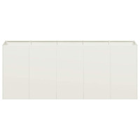 Produktbild för Planteringskärl vit 200x40x80 cm kallvalsat stål