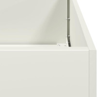 Produktbild för Planteringskärl vit 40x80x40 cm kallvalsat stål