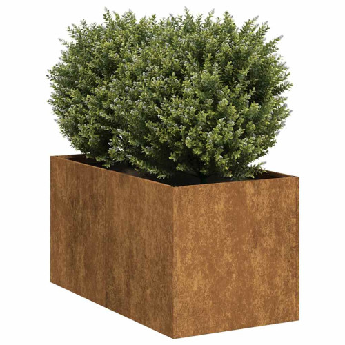 vidaXL Planteringskärl rostig 40x80x40 cm väderbeständigt stål