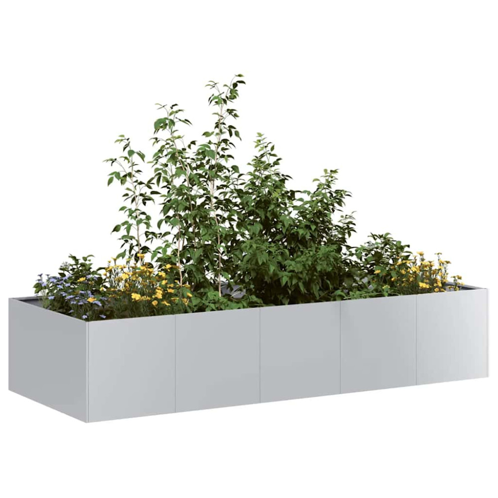 Produktbild för Planteringskärl 200x80x40 cm galvaniserat stål