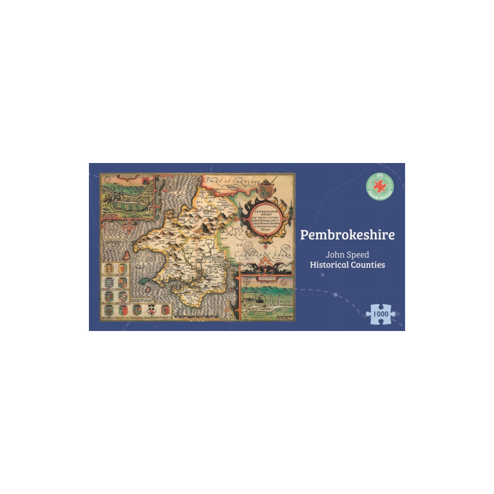 Produktbild för Pembrokeshire Historical 1610 Map 1000 Piece Puzzle