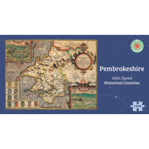 ALL JIGSAW PUZZLES Pembrokeshire Historical 1610 Map 1000 Piece Puzzle