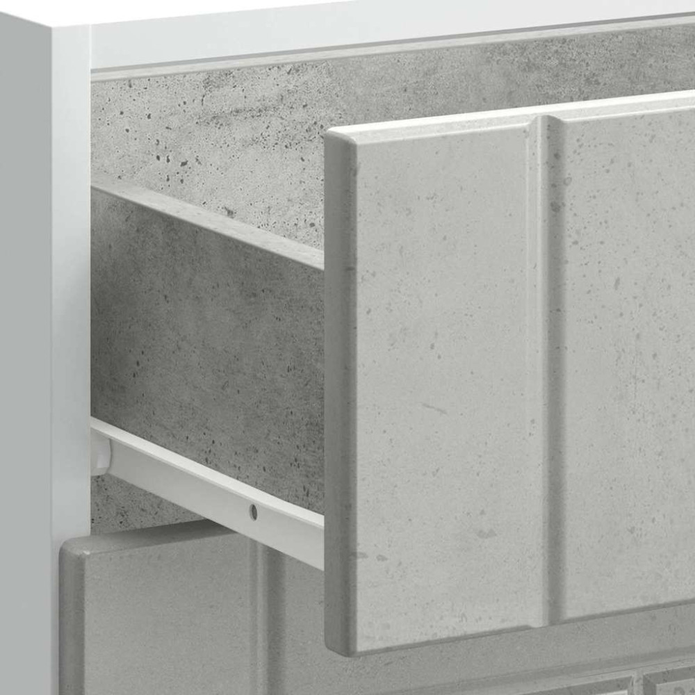 Produktbild för Basskåp för kök Lucca betonggrå konstruerat trä