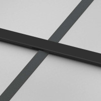 Produktbild för Skjutdörr med beslagset härdat glas och aluminium 90x205 cm