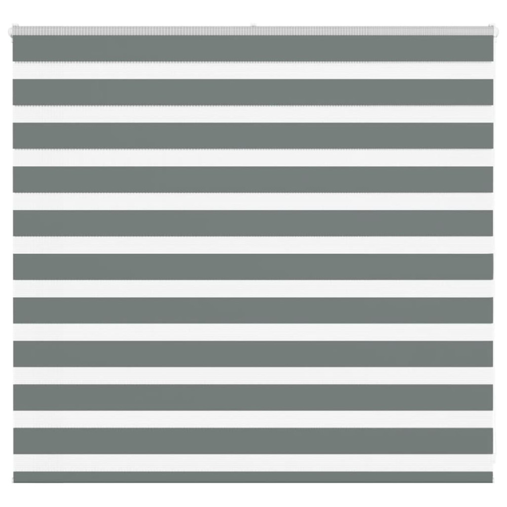 Produktbild för Rullgardin zebra mörkgrå 165x100 cm tyg bredd 160,9cm polyester