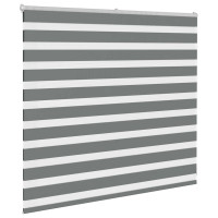 Produktbild för Rullgardin zebra mörkgrå 165x100 cm tyg bredd 160,9cm polyester