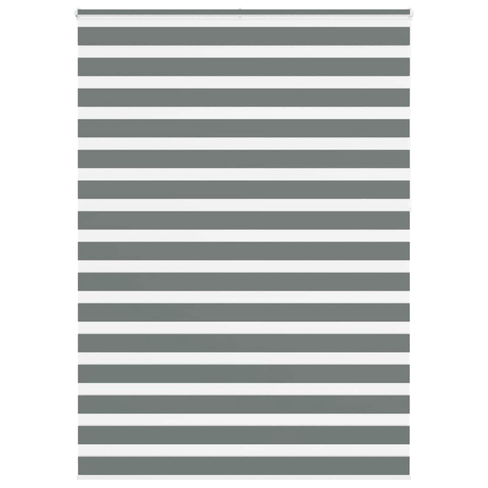 Produktbild för Rullgardin zebra mörkgrå 165x230 cm tyg bredd 160,9cm polyester