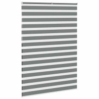 Produktbild för Rullgardin zebra mörkgrå 165x230 cm tyg bredd 160,9cm polyester