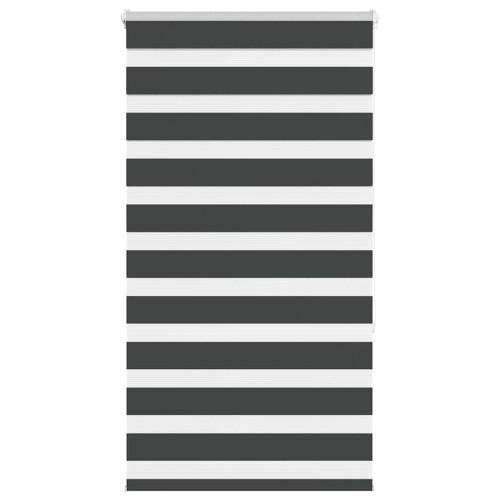 vidaXL Rullgardin zebra svart 70x150 cm tyg bredd 65,9 cm polyester