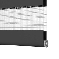 Produktbild för Rullgardin zebra svart 70x150 cm tyg bredd 65,9 cm polyester