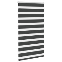 Produktbild för Rullgardin zebra svart 70x150 cm tyg bredd 65,9 cm polyester