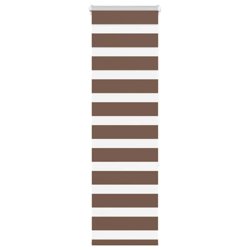 Produktbild för Rullgardin zebra brun 45x150 cm tyg bredd 40,9 cm polyester