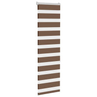 Produktbild för Rullgardin zebra brun 45x150 cm tyg bredd 40,9 cm polyester