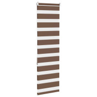 Produktbild för Rullgardin zebra brun 45x150 cm tyg bredd 40,9 cm polyester