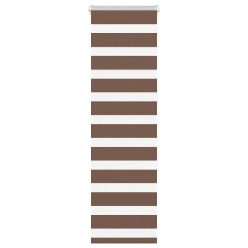 vidaXL Rullgardin zebra brun 50x150 cm tyg bredd 45,9 cm polyester