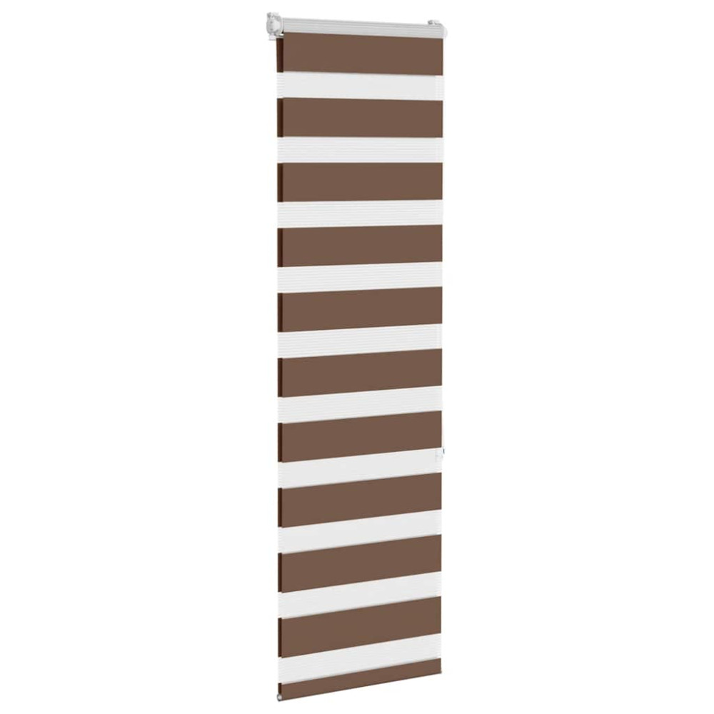 Produktbild för Rullgardin zebra brun 50x150 cm tyg bredd 45,9 cm polyester